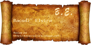 Bacsó Elvira névjegykártya